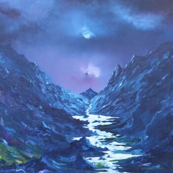 Картина под названием "Night falls on the…" - Conor Murphy, Подлинное произведение искусства, Акрил