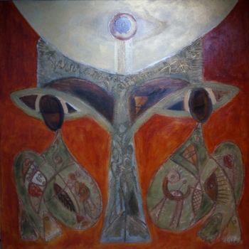 Schilderij getiteld "Ikthus III .jpg" door Iris, Origineel Kunstwerk, Acryl