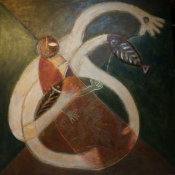 Ζωγραφική με τίτλο "Isis I" από Iris, Αυθεντικά έργα τέχνης, Ακρυλικό