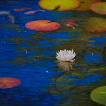 Pintura titulada "Lago em Giverny" por Irisney Bosco, Obra de arte original, Oleo