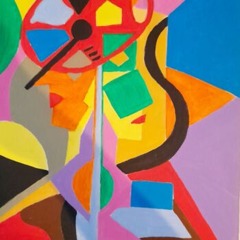 Картина под названием "Twins" - Irissofia, Подлинное произведение искусства, Акрил Установлен на Деревянная рама для носилок