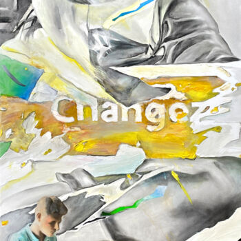 Pintura titulada "Changez  80 x 100 c…" por Irjan Moussin, Obra de arte original, Oleo Montado en Bastidor de camilla de mad…