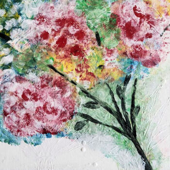 Картина под названием "Pomponnettes" - Irma Dhondt, Подлинное произведение искусства, Акрил Установлен на Деревянная рама дл…