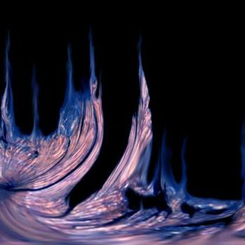 Arte digital titulada "Mezquite Azul" por Irma Dugelby, Obra de arte original