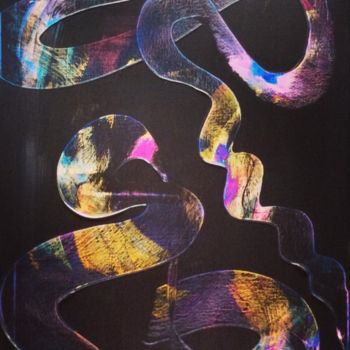 Painting titled "Ribbon Dance" by Irmi Harlander, Original Artwork, Acrylic Mounted on Wood Stretcher frame
