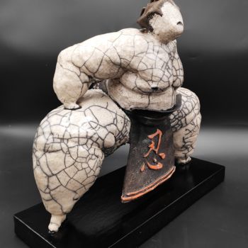Sculpture titled "NINTAI" by Laurence Schlimm Boland, Original Artwork, Ceramics