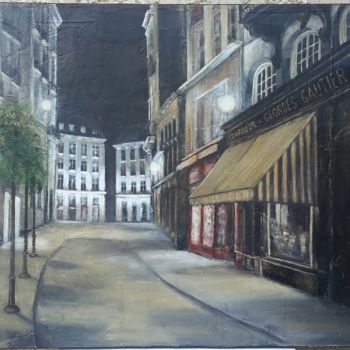 Malerei mit dem Titel "Nuit blanche" von Irwine B., Original-Kunstwerk, Acryl