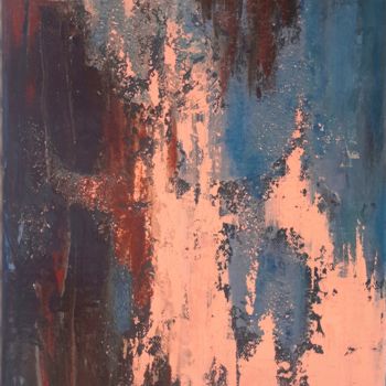 Peinture intitulée "Pink and blue" par Irwine B., Œuvre d'art originale, Acrylique