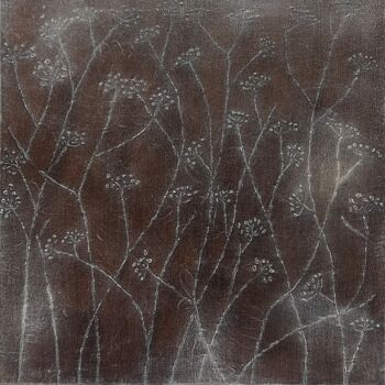 Pintura intitulada "Frozen Dry Flowers…" por Iryna Antoniuk (IRENA TONE), Obras de arte originais, Acrílico