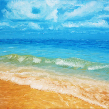 Картина под названием "Gentle sea" - Iryna Bohdanova, Подлинное произведение искусства, Масло
