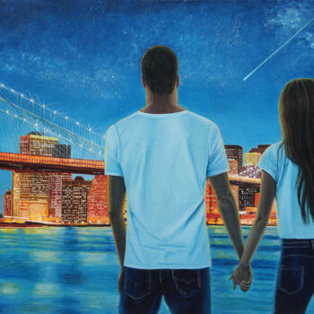 Картина под названием "Bridge of Destiny" - Iryna Bohdanova, Подлинное произведение искусства, Масло