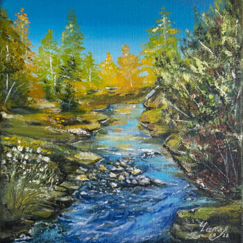 Painting titled "The Carpathians" by Iryna Chaplia, Original Artwork, Oil
