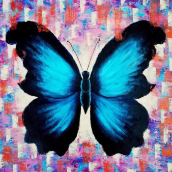 Peinture intitulée "Butterfly - Being a…" par Iryna Fedarava, Œuvre d'art originale, Huile Monté sur Châssis en bois