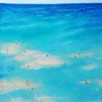 Pittura intitolato "Ocean #1 - FRAMED" da Iryna Fedarava, Opera d'arte originale, Olio Montato su Telaio per barella in legno