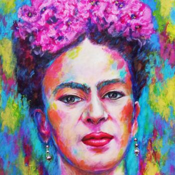 Painting titled "Frida Kahlo - Portr…" by Iryna Fedarava, Original Artwork, Acrylic