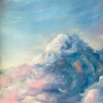 Schilderij getiteld "Sky sleeping" door Iryna Macautsova, Origineel Kunstwerk, Olie