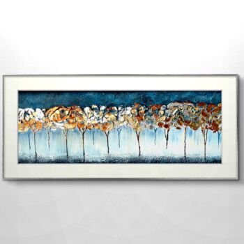 Malerei mit dem Titel "Shining Forest" von Iryna Nikolaieva, Original-Kunstwerk, Acryl