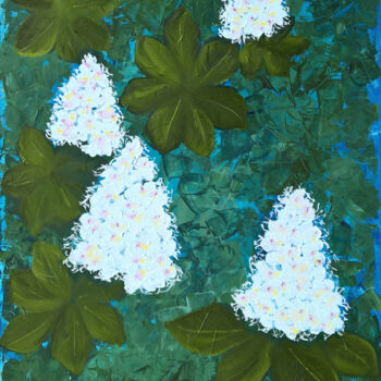 Картина под названием "Painting of a bloss…" - Iryna Sapsai, Подлинное произведение искусства, Масло
