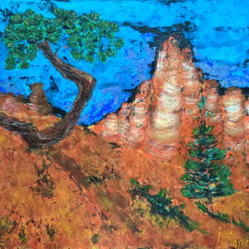 Картина под названием "Bryce Canyon Nation…" - Iryna Sapsai, Подлинное произведение искусства, Акрил