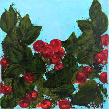 Peinture intitulée "Cherry tree paintin…" par Iryna Sapsai, Œuvre d'art originale, Huile