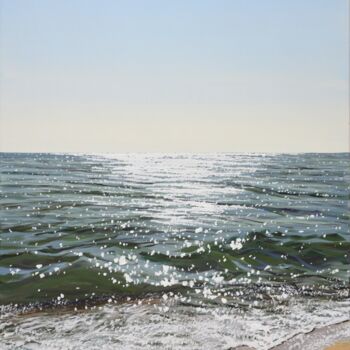 Painting titled "Sea." by Iryna Kastsova, Original Artwork, Acrylic Mounted on Wood Stretcher frame