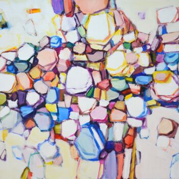 Картина под названием "Gems." - Iryna Kastsova, Подлинное произведение искусства, Акрил Установлен на Деревянная рама для но…