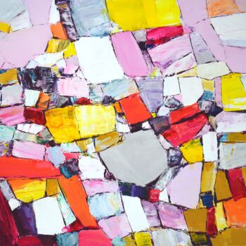 Картина под названием "Abstraction 105." - Iryna Kastsova, Подлинное произведение искусства, Акрил Установлен на Деревянная…