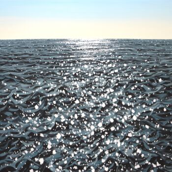 "Sky. Ocean." başlıklı Tablo Iryna Kastsova tarafından, Orijinal sanat, Akrilik Ahşap Sedye çerçevesi üzerine monte edilmiş