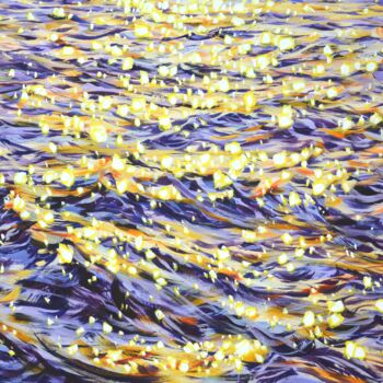 Картина под названием "Dance of glare on t…" - Iryna Kastsova, Подлинное произведение искусства, Акрил