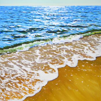 Malarstwo zatytułowany „Favorite sea 2.” autorstwa Iryna Kastsova, Oryginalna praca, Akryl Zamontowany na Drewniana rama nos…