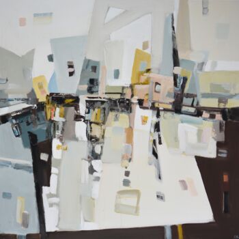 Картина под названием "Subjective industri…" - Iryna Kastsova, Подлинное произведение искусства, Акрил Установлен на Деревян…
