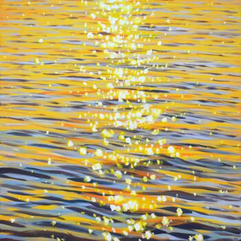 Malerei mit dem Titel "Gold sparks on the…" von Iryna Kastsova, Original-Kunstwerk, Acryl Auf Keilrahmen aus Holz montiert