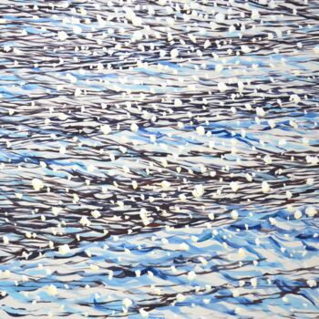 Pintura titulada "Silver of the sea 3." por Iryna Kastsova, Obra de arte original, Acrílico Montado en Bastidor de camilla d…