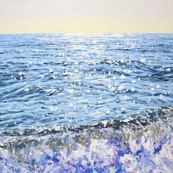 绘画 标题为“Sea. Waves. Glare.” 由Iryna Kastsova, 原创艺术品, 丙烯 安装在木质担架架上