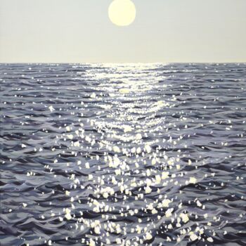 Картина под названием "Ocean. Light 8" - Iryna Kastsova, Подлинное произведение искусства, Акрил Установлен на Деревянная ра…