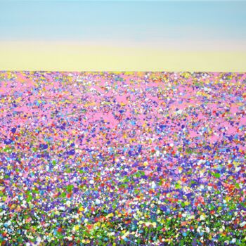 제목이 "Summer. Flower fiel…"인 미술작품 Iryna Kastsova로, 원작, 아크릴 나무 들것 프레임에 장착됨