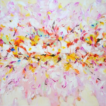 Malerei mit dem Titel "Pink." von Iryna Kastsova, Original-Kunstwerk, Acryl Auf Keilrahmen aus Holz montiert