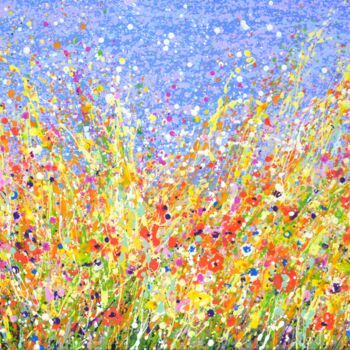 Картина под названием "Summer. Herbs 3" - Iryna Kastsova, Подлинное произведение искусства, Акрил Установлен на Деревянная р…