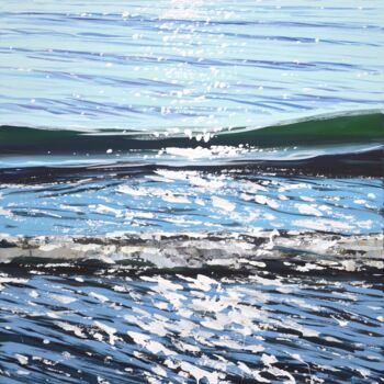 Картина под названием "Sea. Light 12." - Iryna Kastsova, Подлинное произведение искусства, Акрил Установлен на Деревянная ра…