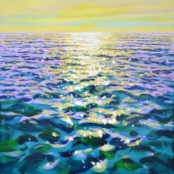 Pittura intitolato "Sea. Light 110." da Iryna Kastsova, Opera d'arte originale, Acrilico Montato su Telaio per barella in le…