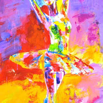 Peinture intitulée "Ballerina 3" par Iryna Kastsova, Œuvre d'art originale, Acrylique Monté sur Châssis en bois