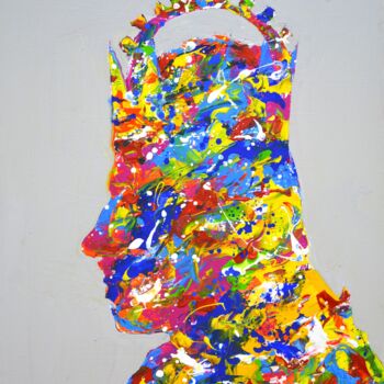 Картина под названием "King." - Iryna Kastsova, Подлинное произведение искусства, Акрил Установлен на Деревянная рама для но…