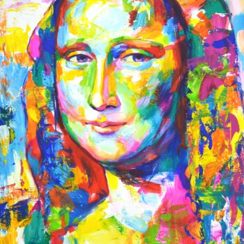 Pintura titulada "Mona Lisa" por Iryna Kastsova, Obra de arte original, Acrílico Montado en Bastidor de camilla de madera