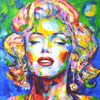 Malerei mit dem Titel "Marilyn Monroe 20" von Iryna Kastsova, Original-Kunstwerk, Acryl