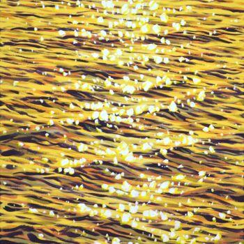 Malerei mit dem Titel "Gold glare on the w…" von Iryna Kastsova, Original-Kunstwerk, Acryl Auf Keilrahmen aus Holz montiert