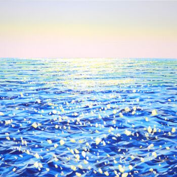 "Ocean. Light 25" başlıklı Tablo Iryna Kastsova tarafından, Orijinal sanat, Akrilik Ahşap Sedye çerçevesi üzerine monte edil…