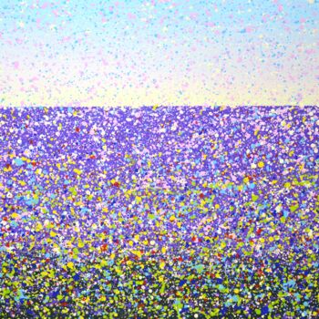 Pittura intitolato "Purple field" da Iryna Kastsova, Opera d'arte originale, Acrilico Montato su Telaio per barella in legno