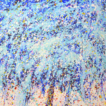 Peinture intitulée "Blue tree 2 ." par Iryna Kastsova, Œuvre d'art originale, Acrylique Monté sur Châssis en bois