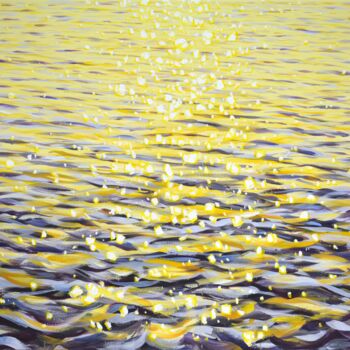 Pintura intitulada "Glare on the water…" por Iryna Kastsova, Obras de arte originais, Acrílico Montado em Armação em madeira