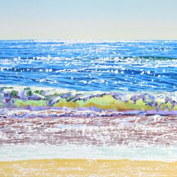 Peinture intitulée "Sea. Glare. Beach." par Iryna Kastsova, Œuvre d'art originale, Acrylique Monté sur Châssis en bois